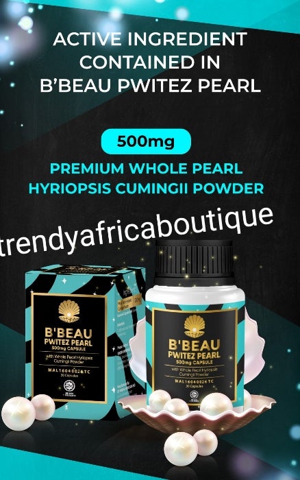 New Advance suppliments:  Satin Skinz BBeau Pwitez Pearl whitening supplements 500mg x 30cap per bottle, Instant youthful glow, anti spot and malasma. For all skin type. Sale is for one bottle.