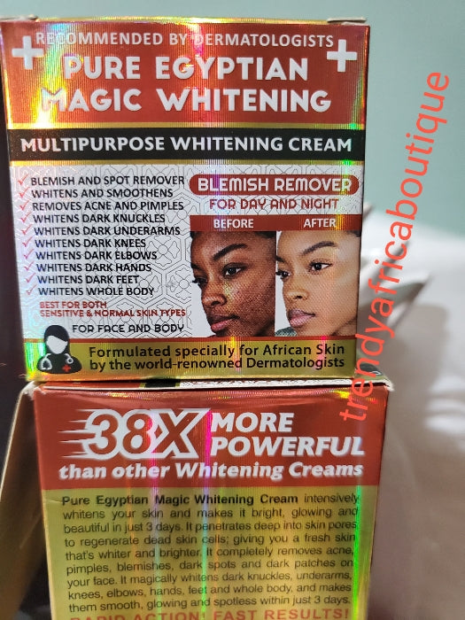 Pure Egyptian magic multi purpose whitening cream. Fast action Blemish removal from any parts of the body 50g x1  3 days action.