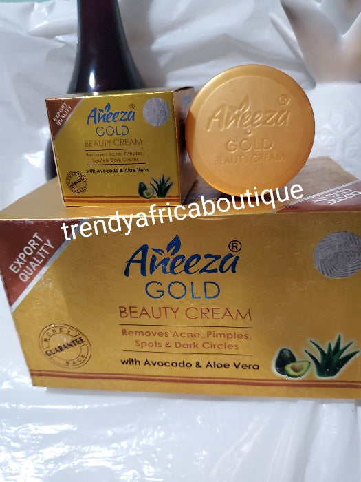 Original Aneeza Gold Cup face cream. Removes pimples, black spots, sun burn. Sold per one jar