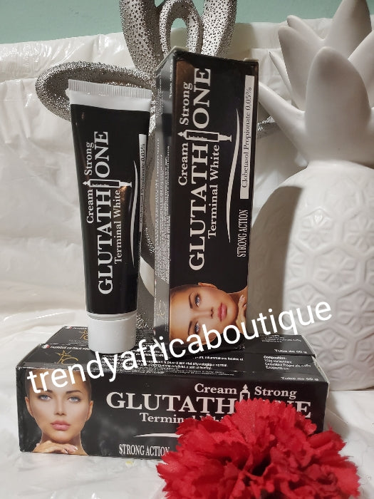 Abebi white glutathion corrective tube cream, strong, effective in clearing skin and facial  blemishes; mix cream into your body lotion or face cream