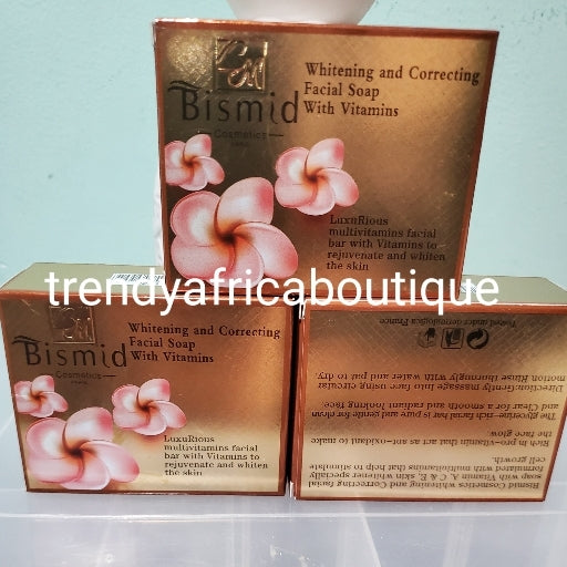 Bismid costmetics 24k Gold facial whiteing soap with essential oil, anti spots and wrinkles  150gx1