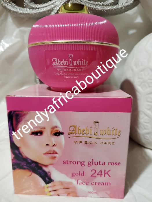 Abebi white skin care strong gluta Rose 24k face cream 100g x1