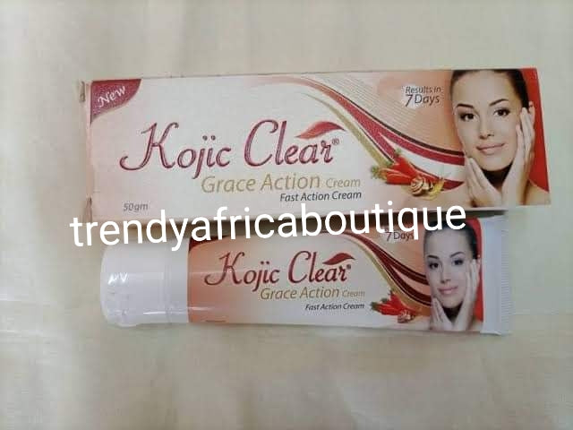 Kojic clear grace action tube cream 50g with carrot extracts x1 tube cream. Mix into your face cream or body lotion. Can be use directly on face