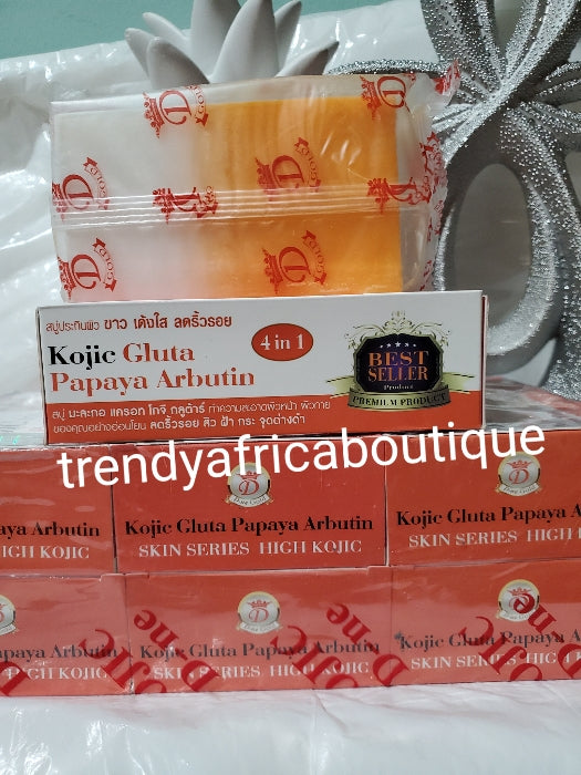 X 10 soap sale. Kojic White gluta papaya and arbutin. 7 days White. 4 in 1 formular 160g each