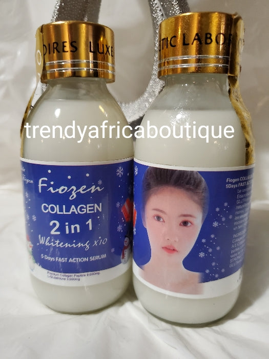 Frozen collagen 2 in 1 whitening x10 serum/oil. 5  days fast action. 100ml x 1. Mix into lotion or cream!!!