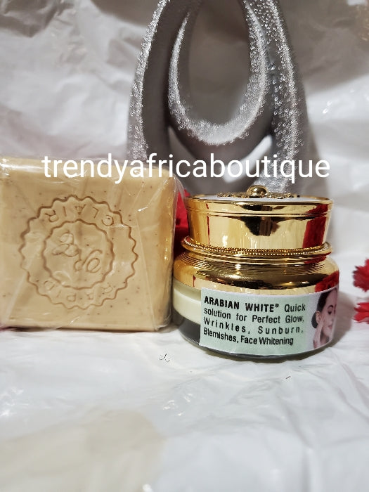 3 In 1 Arabian white face cream outlet + arabian 5 days bleaching soap. Quick action