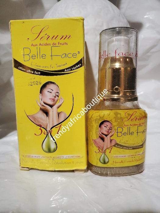 Belle Face konzentriertes Aufhellungsserum/Öl. 40 ml x1. Basierend auf Fruchtsäuren, Glutathion und Karottenextrakten. 100 % wirksam