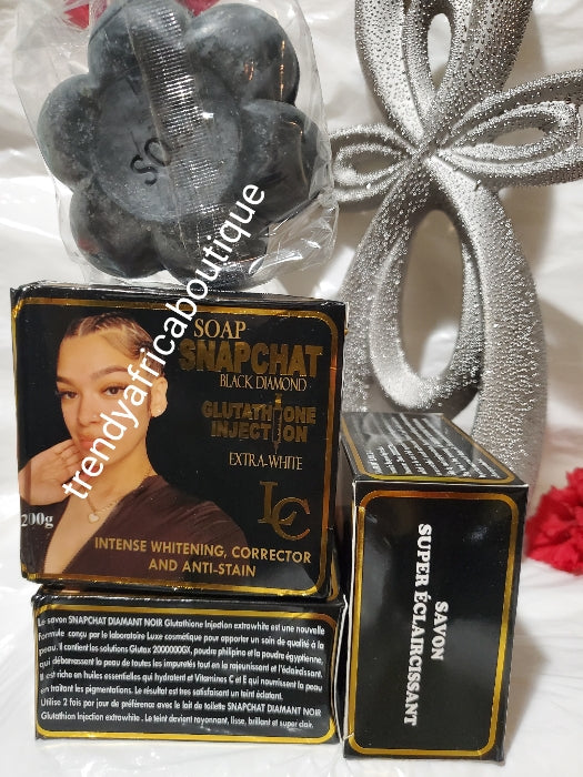 Snapchat black diamond soap. Glutathione injection, Egyptian powder, philipino powder formula. Anti spots & blemises. extra white anti stains corrector soap 200g x 1