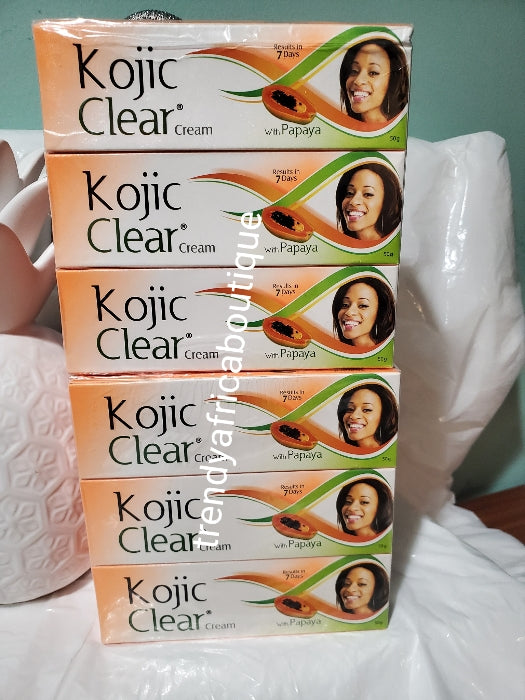 WHOLSALE PRICE x 12 tube cream: Kojic clear tube cream 50g with papaya extracts. Mix into your face cream or body lotion. Can be use directly on face