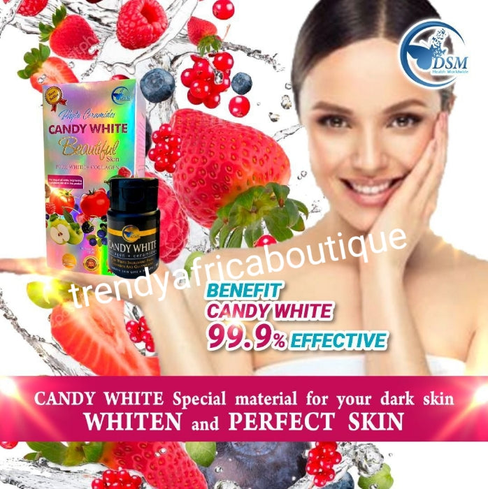 Phyto Ceramides Candy white beautiful skin: pure white + collagen supplements 30 per pack + free bottle. Fast whitening