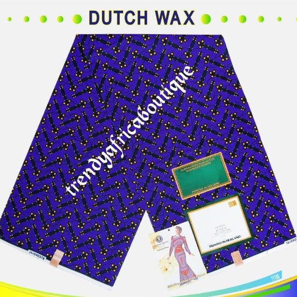 New arrival Dutch veritable wax print. 100% cotton African Ankara Sold per 6yds. Yellow holland print.