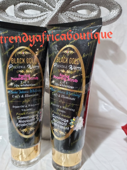 Black Gold prestige white facial forming treatment scrub 2in1 10x whitenizer 150mlx1 argan oil and whitening vitamins. For black spots /acnes