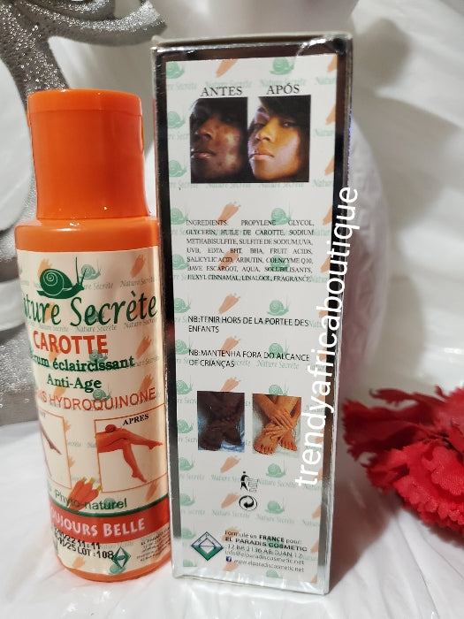 ORIGINAL Nature Secret pure carrot serum/oil.skin lightening & GLOWING oil,Hydroquinone free. 100mlx1