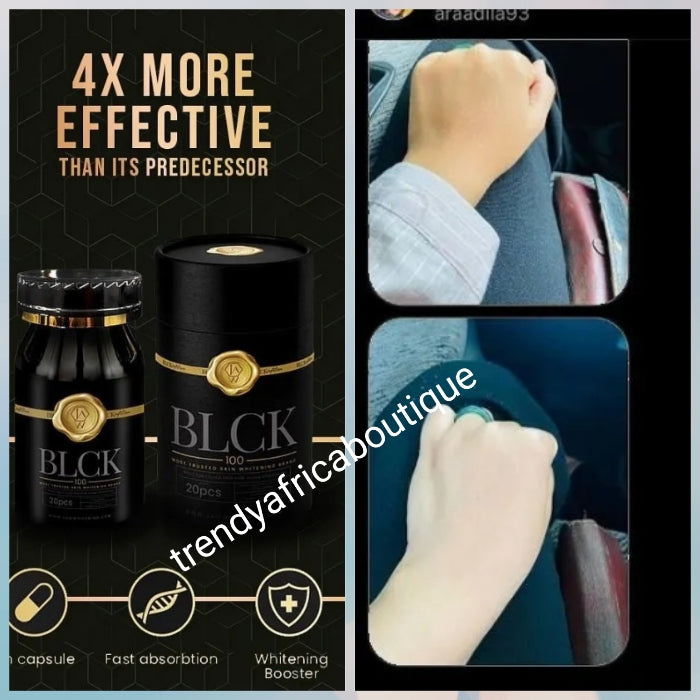 x 1  bottle. New Jaw Black egg Egg Crystal skin clear supplements.skin glowing & Radiant skin 20 capsules/ bottle. 4X more effective that jaw white.