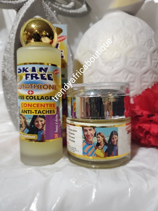 2 in 1  RWT Skin free Concentre serum with glutathione + swiss collagen, vit. E glycol extracts  + face cream