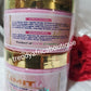 No limit strong whitening creamy Rose body scrub with Rose petal 300g jar x1. RICHLY FORMULATED.