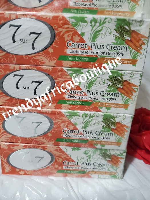 X1 cream of 7 sur 7 carrot plus anti spots, anti stretch mark cream. Mix into body lotion or cup cream.