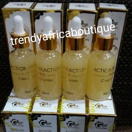 BACK IN STOCK; Action reaction Clean Quintos Exfoliating serum effective against Sturborn black spots knuckles & spots ERASER Serum/oil. Small miracle in a bottle 30mlx1