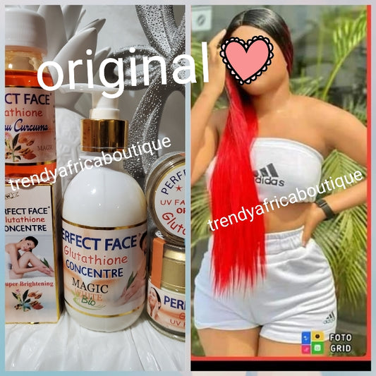 Authentic/Original PERFECT FACE glutathion concentre body lotion 250ml,  face cream fast action 60gx1 and perfect face glutathion concentre oil 60mlx1