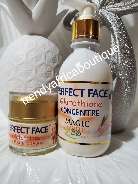 Authentic/Original PERFECT FACE glutathion concentre body lotion 250ml, and perfect face glutathion concentre oil 60mlx1