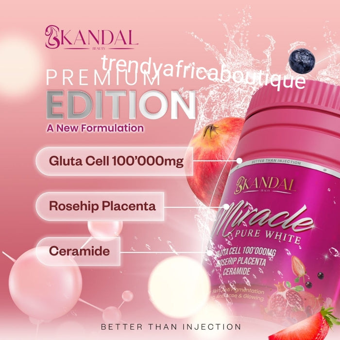 Skandal Miracle PURE White supplements premium edition editon. Better than Injection!!! Anti-aging, brighter skin, anti hypigmentation, anti acne and spots 800gx1 jar sale