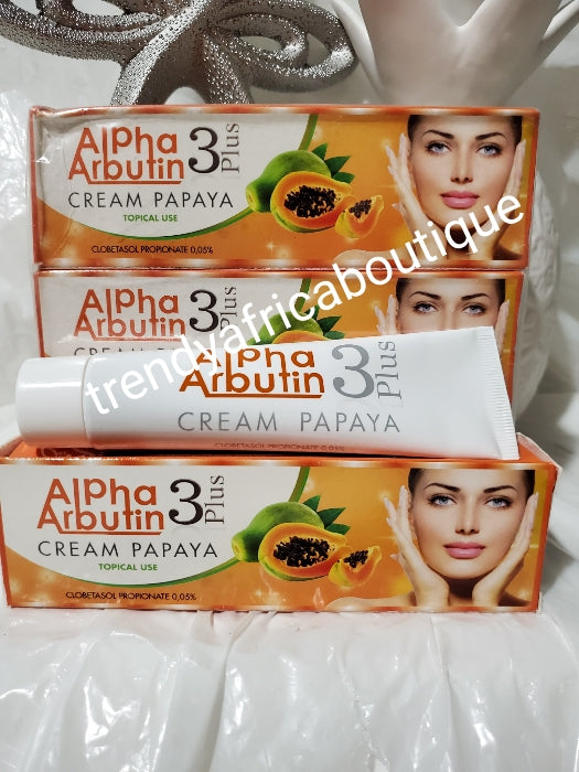 Alpha arbutin 3 plus papaya cream. 50g tube cream x 1 tube cream.