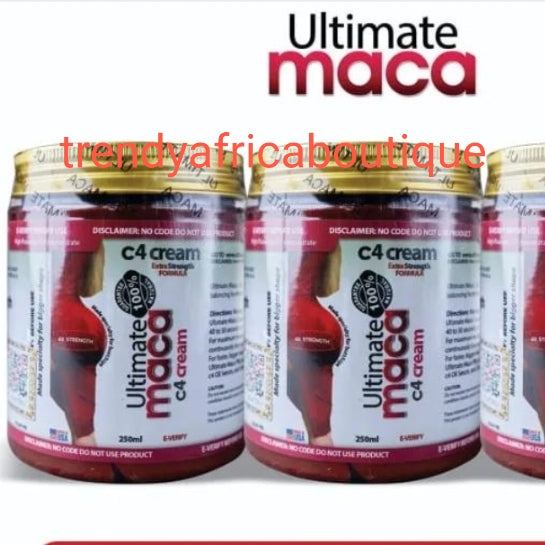 BACK IN STOCK!!! Ultimate Maca C4 cream. Extra Strength formula 250mlx1. Butt enhancer Cream 💯 AUTHENTIC