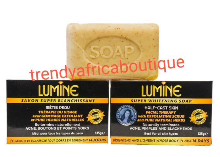 X2 soap sale. Lumine super whitening soap. Half cast face and body soap. Terminate acne, pimples & blackheads 14days action!! 135g