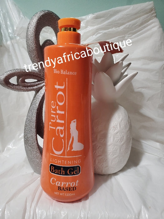 Pure Carrot Bio Balance shower gel. 1200mlx 1 bottle sale. Lightening and nourishing shower gel with carrot oil.