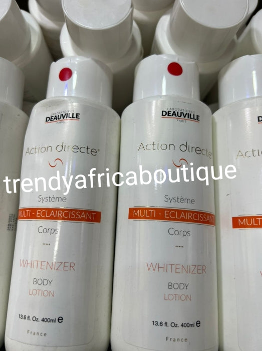 Deauville action directe muliti action whitenizer body lotion, clears & lighten skin. All skin type. 400mlx1