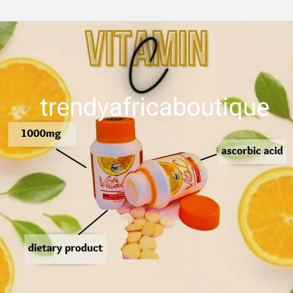 Wieder auf Lager Vitamin C &amp; Ascorbinsäure 1000MG TAB. 60 Kautabletten in einer Flasche. Produkt von Phyto Collegen DSM. Ausgezeichnete Ergänzungen