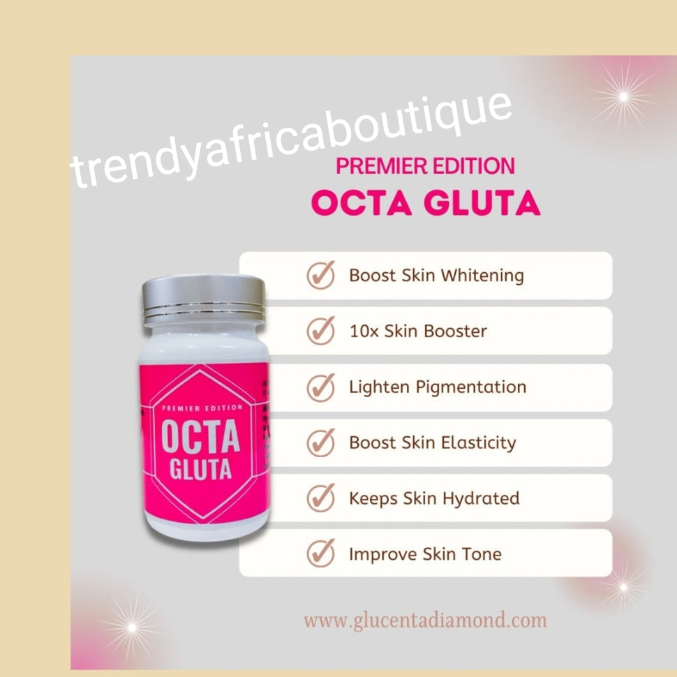 OCTA GLUTA PREMIER EDITION. 10X skin whitening Booster supplements.  As good as injection. 50 soft gel/ bottle, price is for one bottle