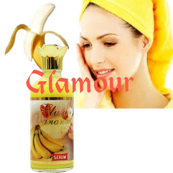 ORIGINAL GLUTA Banana body lotion 500ml and serum set, skin whitening and glowing serum/oil with AHA & vitamins 100ml x1. Gives you that yellow undertone