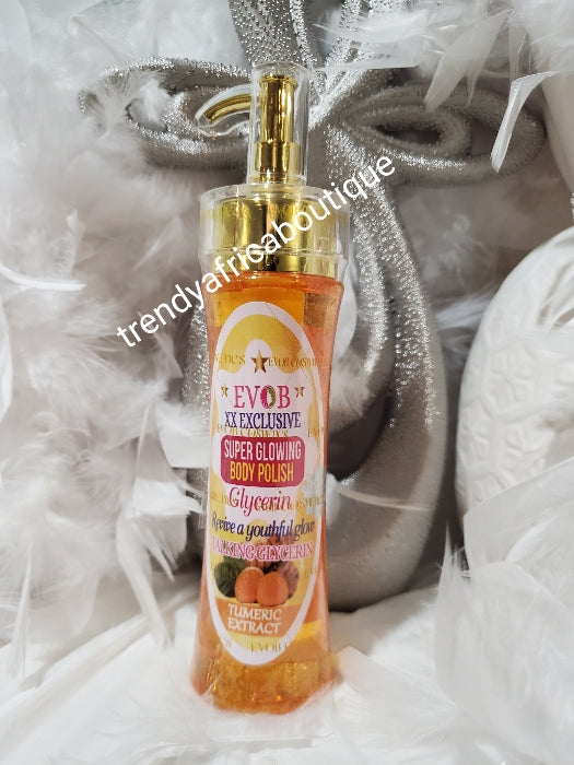 EVOB XX-EXCLUSSIVE super glowing body polisher talking GLYCERIN With tumeric extracts 150mlx1 bottle