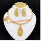 4pcs 18k electroplated choker pendant set. drop pendant, earrings, bangle & adjustable ring set.Long lasting hypoallergenic plating. Sold as a set and price is for the set.