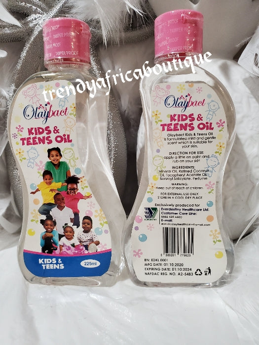 New Olaybact kids & teens oil mild and gentle scent for all skin types 225mlx1