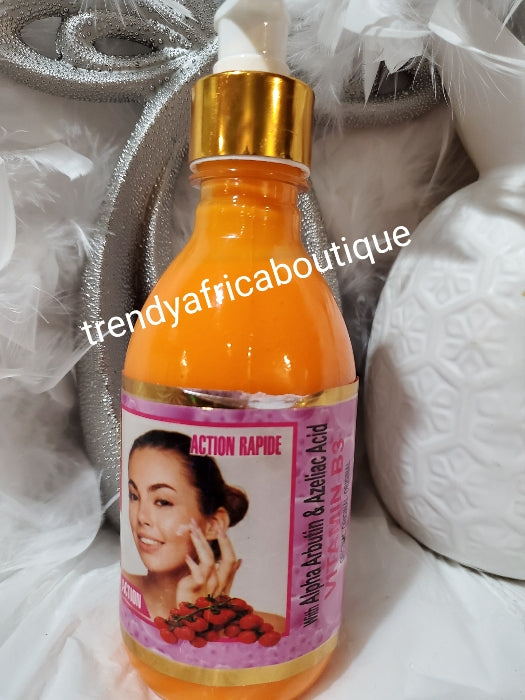 Another banga!! Latino skin whitening body lotion 300ml bottle fast action. With alpha arbuti, Azeliac acid and Vitamin B. Spf 20. Skin Whitening booster/promixing lotion by OMEK!!.