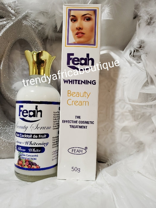 Feah whitening beauty face cream & glow white serum ultra rich formula, Provide radiance, moisture and glow. 100% effective