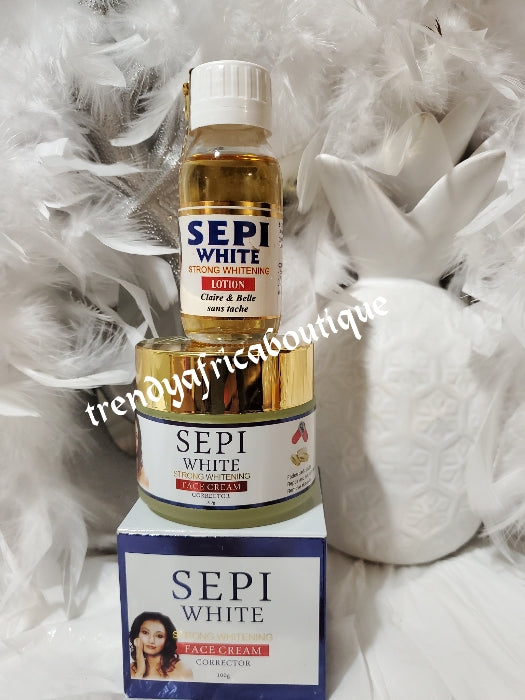 2in1 combo SEPI WHITE STRONG Whitening FACE CREAM and face cleanser,  super fast action face corrector, Spotless face; Dark spot corrector.. 💯 satisfaction
