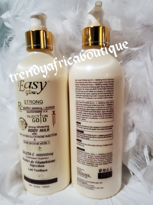 3pcs. Easy Glow Gold. strong whitening body lotion 400ml,& serum with Trendy Africa Boutique 3pcs. Easy Glow Gold. strong whitening body lotion 400ml,& serum with Trendy Africa Boutique