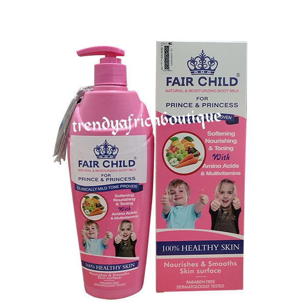 2 in 1 combo Fair Child natural softening, nourishing and glowing kids body lotion and soap with amino acids and glycerin 400mlx 1 bottle