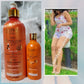 Authentic Easy Glow strong lightening and glowing body lotion and serum with L-Glutathion capsule and carrot extracts 3x skin glowing body