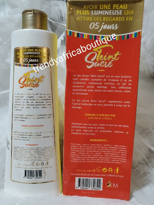 Teint Sucre GLUTA-C intense bleaching body lotion. Results in 7days!! No serum needed!!! ready to use with 100% satisfaction. 7 DAYS FAST BLEACHER!!! USE TO BOOST YOUR WHITENING LOTION. OSHAPRAPRA