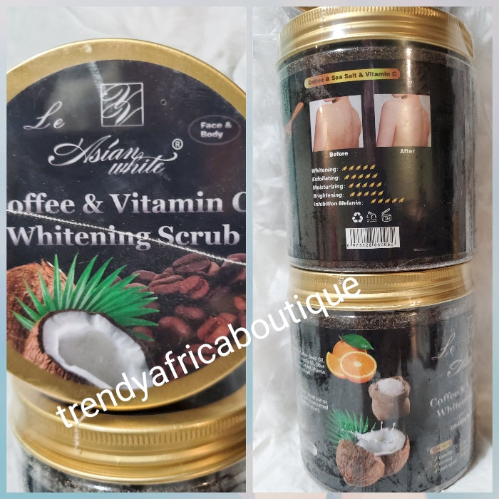 Le asian white coffee, coconut, sea salt body scrub, super skin polisher body scrub. 15g x 1