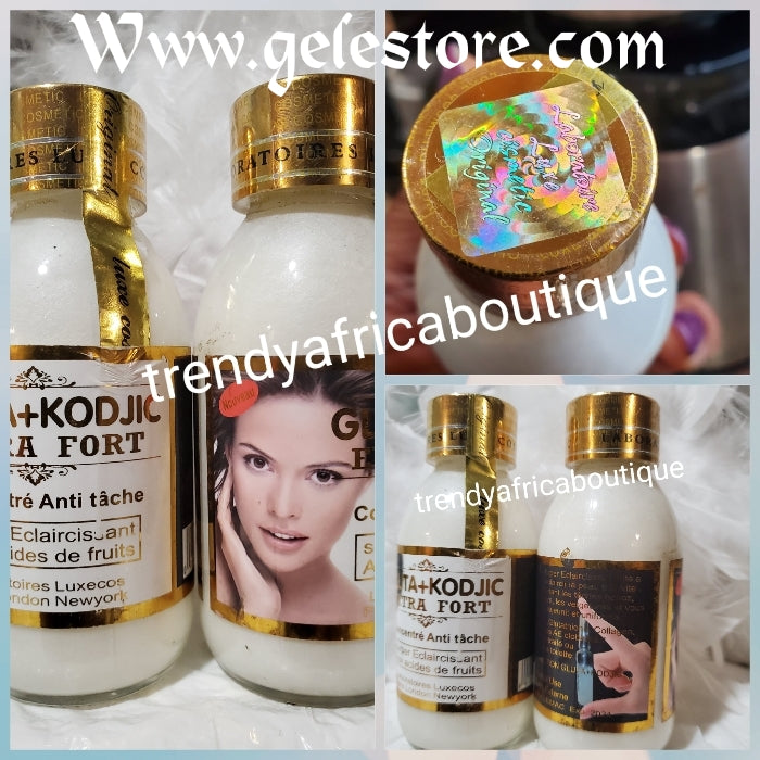 Gluta + kodjic  extra strong whitening concentre serum 100ml x1 bottle. 💯 Original mix into your body lotion or cub cream.