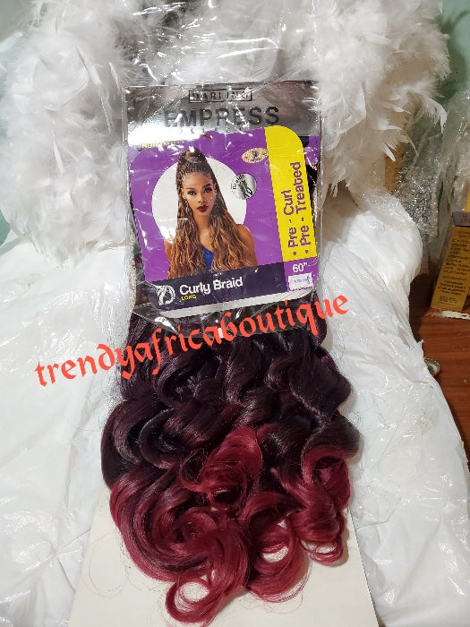 Darling EMPRESS pre-curl, pre-treated curly braiding hair, 60" long color 1/600 as in photo. Price is for one pack