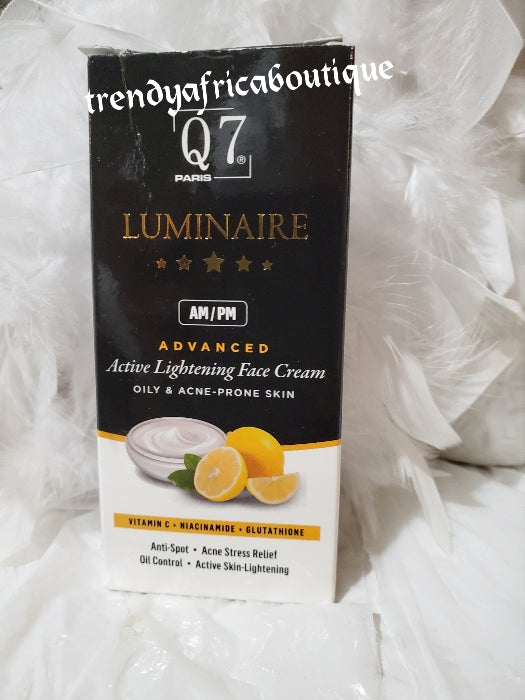 Q7 paris Luminaire AM/PM advance lightening face cream for oily and acne prone face. 30mlx1. SMALL BUT MIGHTY💪