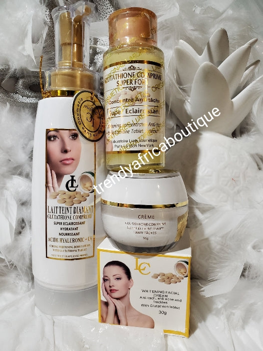 glutathion comprimé eclaircissant 3 n 1 Original Glutathione comprime super fort whitening set: body lot – Trendy Africa Boutique glutathion comprimé eclaircissant 3 n 1 Original Glutathione comprime super fort whitening set: body lot – Trendy Africa Boutique