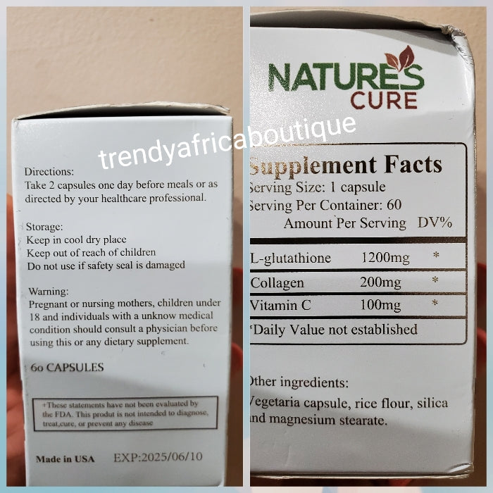 Back in stock: Glutathion Blend skin whitening supplements 10,000mg. G Trendy Africa Boutique Back in stock: Glutathion Blend skin whitening supplements 10,000mg. G Trendy Africa Boutique
