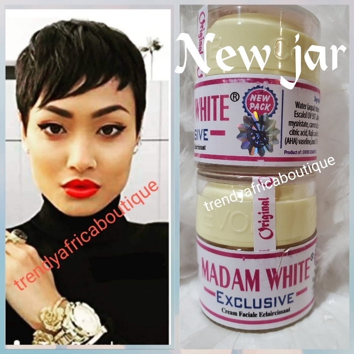 8ps COMBO DEAL of  Madam white Exclusive flawless skin whitening, brightening  Body Lotion 250ml x 2 serum 60ml x 2,face cream, 1 shower gel, 1 Q10 halfcast soapUniversal corrector, multi action set.